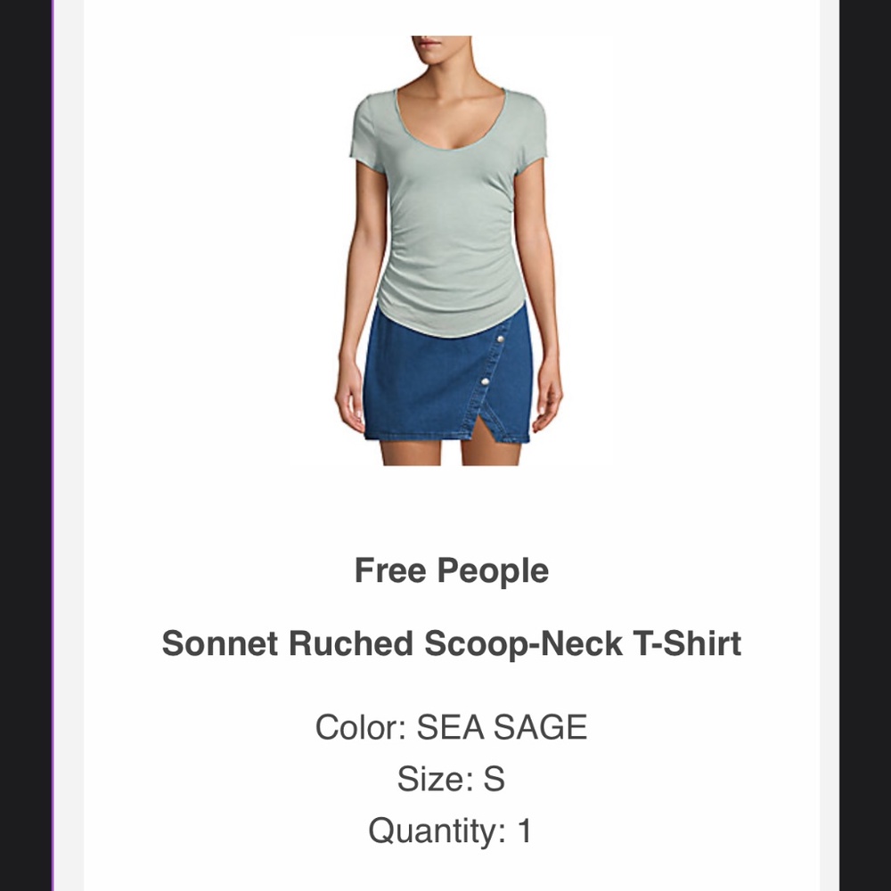 Free People
Sonnet Ruched Scoop-Neck T-Shirt